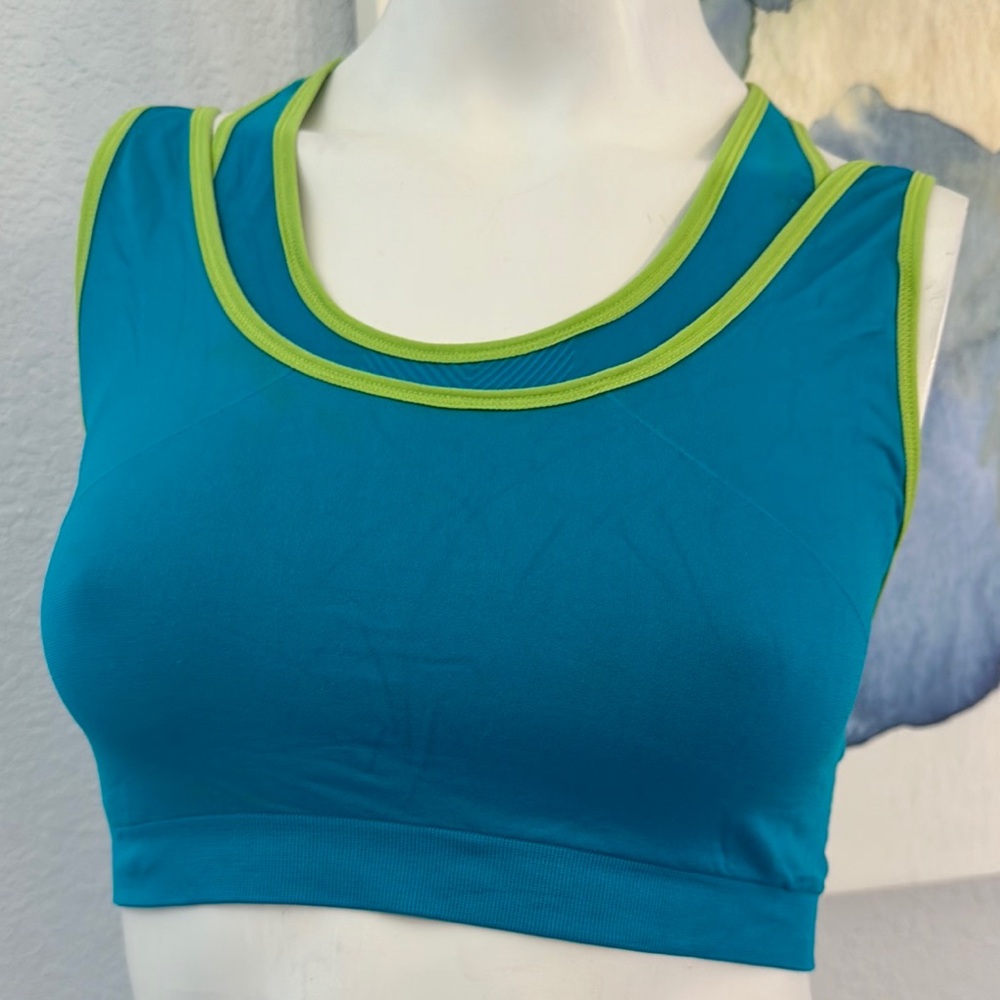 Xersion Blue and Green Sports Bra Intimates